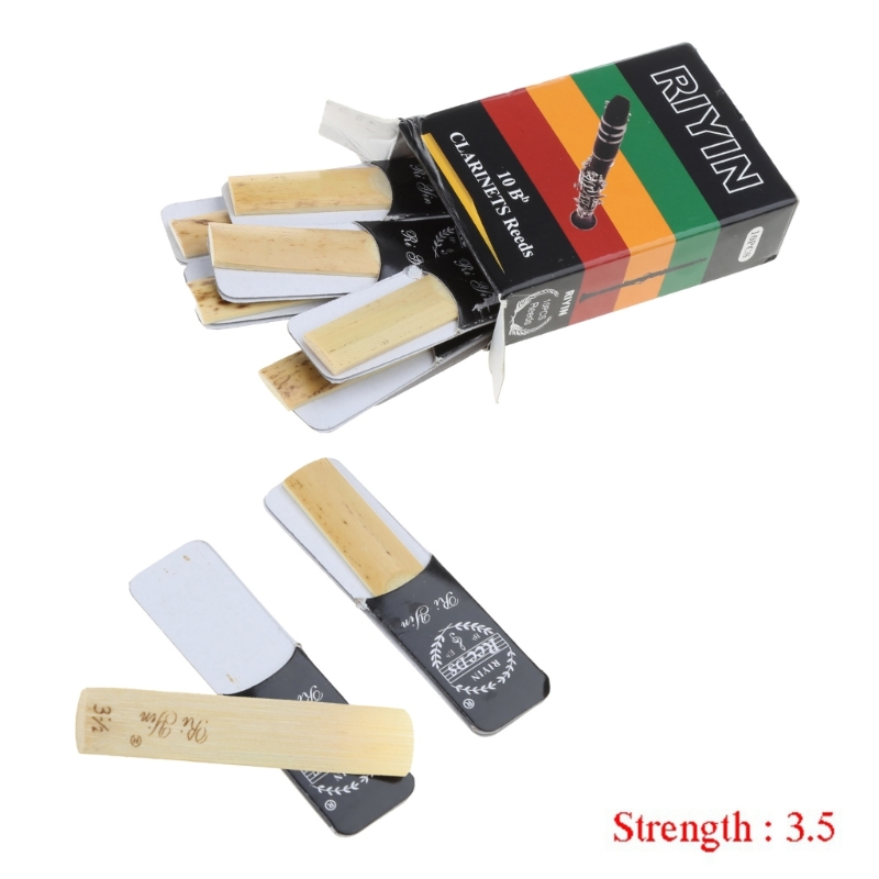 652F 10pcs Clarinet Reed Traditional Reeds with Thinner Reed Tip & Unfiled Cut