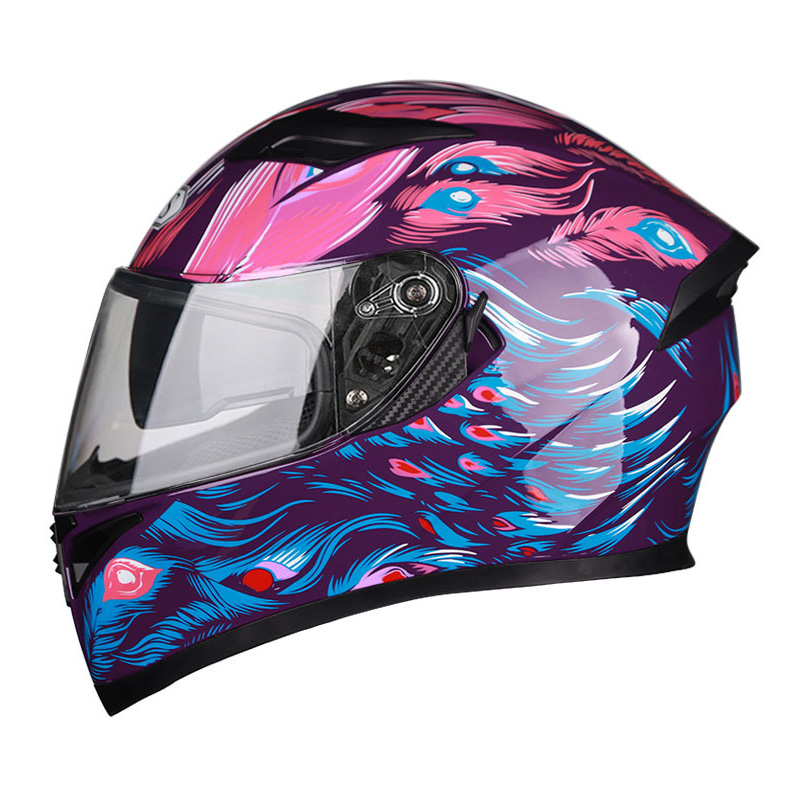 Full Face Motorcycle Helmet Motocross Motorbike Riding Helmet for Moped Scooter Cruiser Cascos Para Motos Four Seasons Unisex