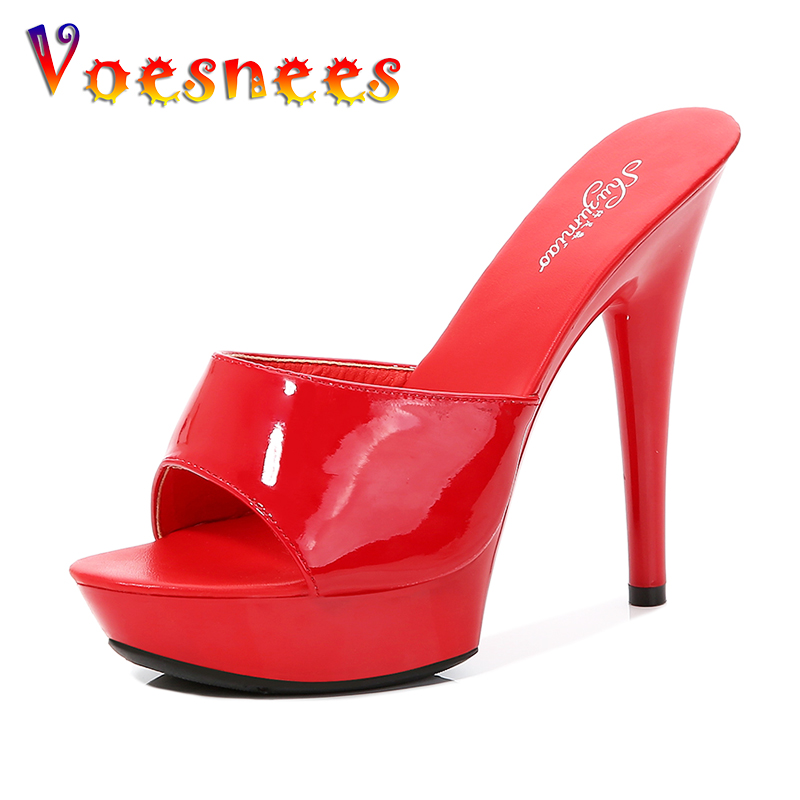 Women's Black Heels Sandals - Sexy High Platform Thin Heels, for Party & Night Club