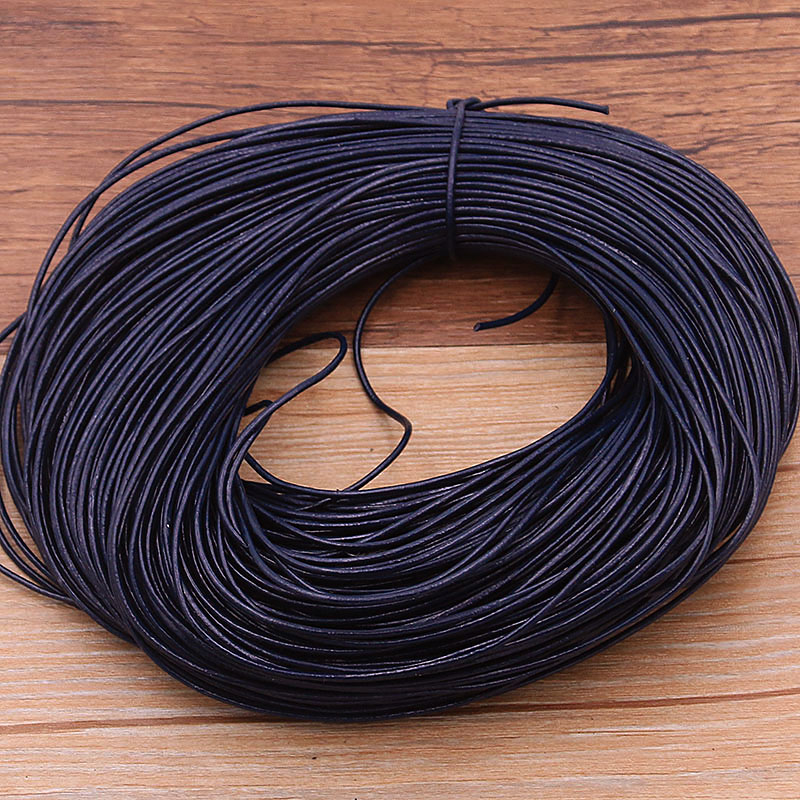 5 Meters/Lot 1.5-3mm 2021 New 10 Color Genuine Cow Leather Round Thong Cord DIY Bracelet Findings Rope String For Jewelry Making
