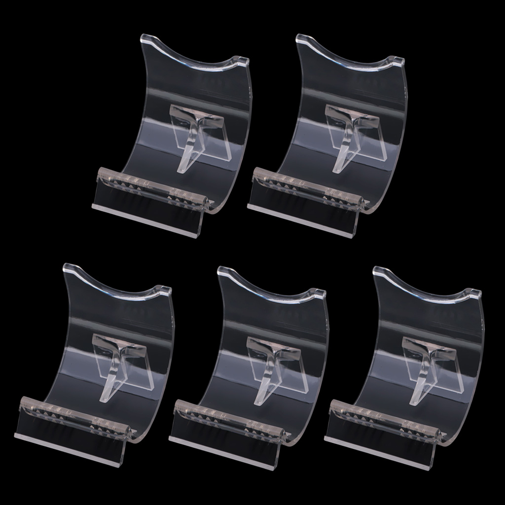5-Pack Acrylic Display Stand Clear Holder Support Bracket for Lighter/ Jewelry / Watch - 5 X 5 X 4CM