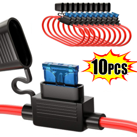 5/10pcs Car Fuse Holder Mini Blade Adapter Splash-proof Box in Line Cutoff Switch Socket 12V 30A Car Waterproof Fuse Socket