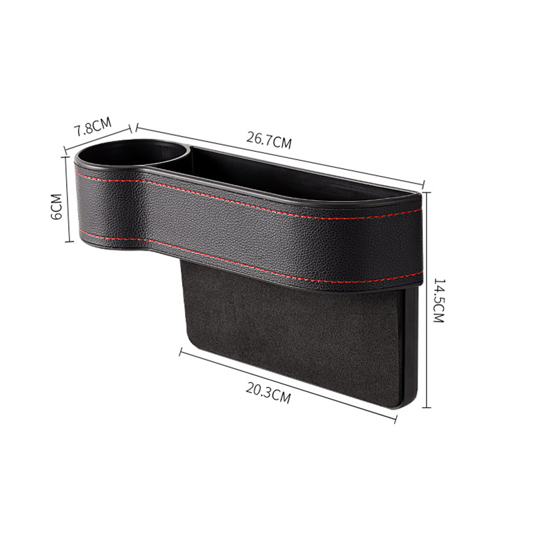 Leather Gap Storage Box For Car Seat Crevice Storage Box Vehicle Organizer Bag Stowing Tidying Automotive Interior Accessories