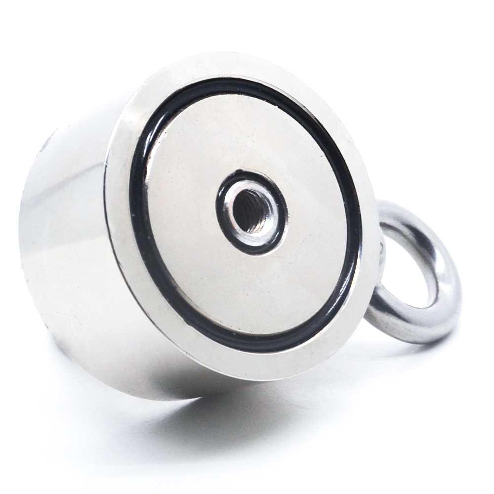 Strong Neodymium Magnet Double Side Search Magnetic hook D48 - D74mm Super Power Salvage Fishing Magnetic Stell Cup Holder