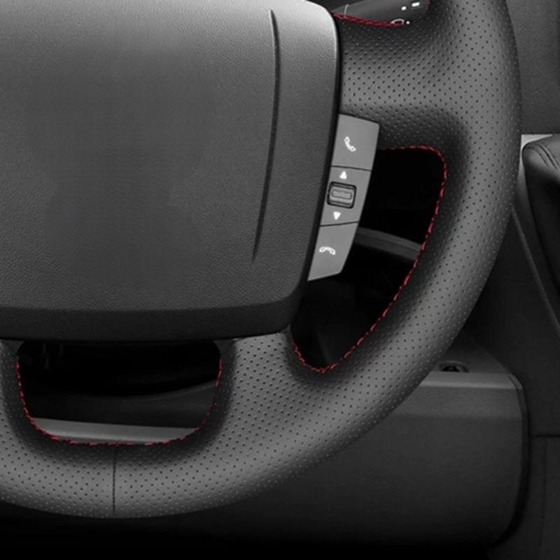 DIY Car Steering Wheel Cover Non-Slip Black Artificial Leather For Peugeot Boxer Citroen Jumper Relay Fiat Ducato Ram ProMaster