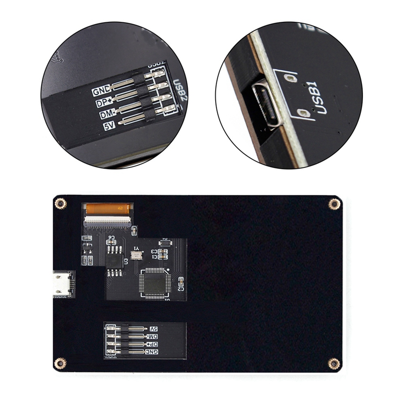 3.5 Inch Computer Monitor Black For Mini ITX Case IPS Secondary Screen CPU GPU RAM HDD Monitoring USB Display Freely AIDA64