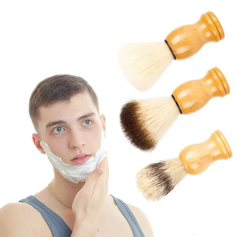 2PCS Shaving Brush Soft Bristle Brush Lather Soap Soft And Comfortable With No Shedding Aseptic Moustache Brush 240624