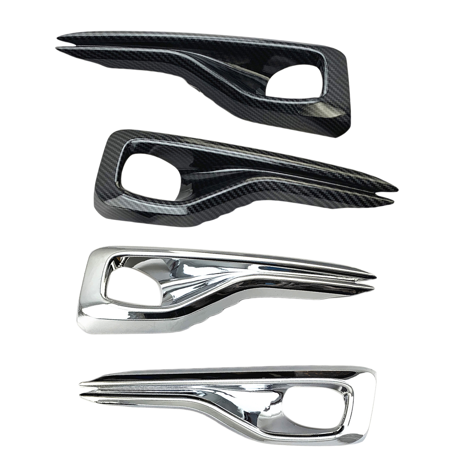 2Pcs Front Foglight Fog Light Lamp Cover Trim Accessories for Ford Focus 2019 2020 ST-Line