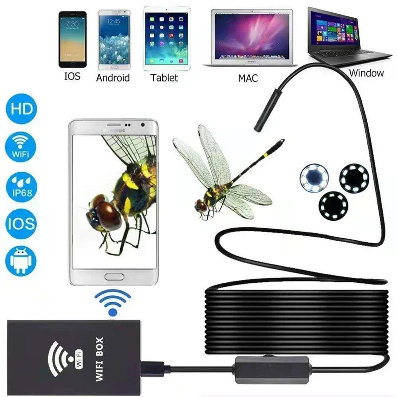 20M underwater camera WiFi visual fishing device waterproof mobile phone tablet 8LED illuminated fish finder Fishing accessories