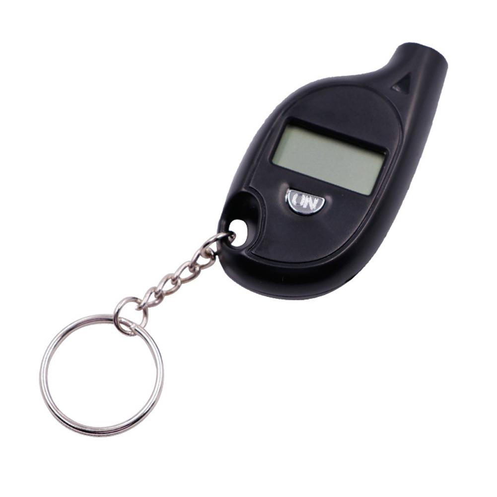 Mini Keychain Style Tire Gauge Digital Lcd Display Pressure Car Tire Meter Motorcycle Car Safety Auto Alarm Tool Tire Air T S2i6