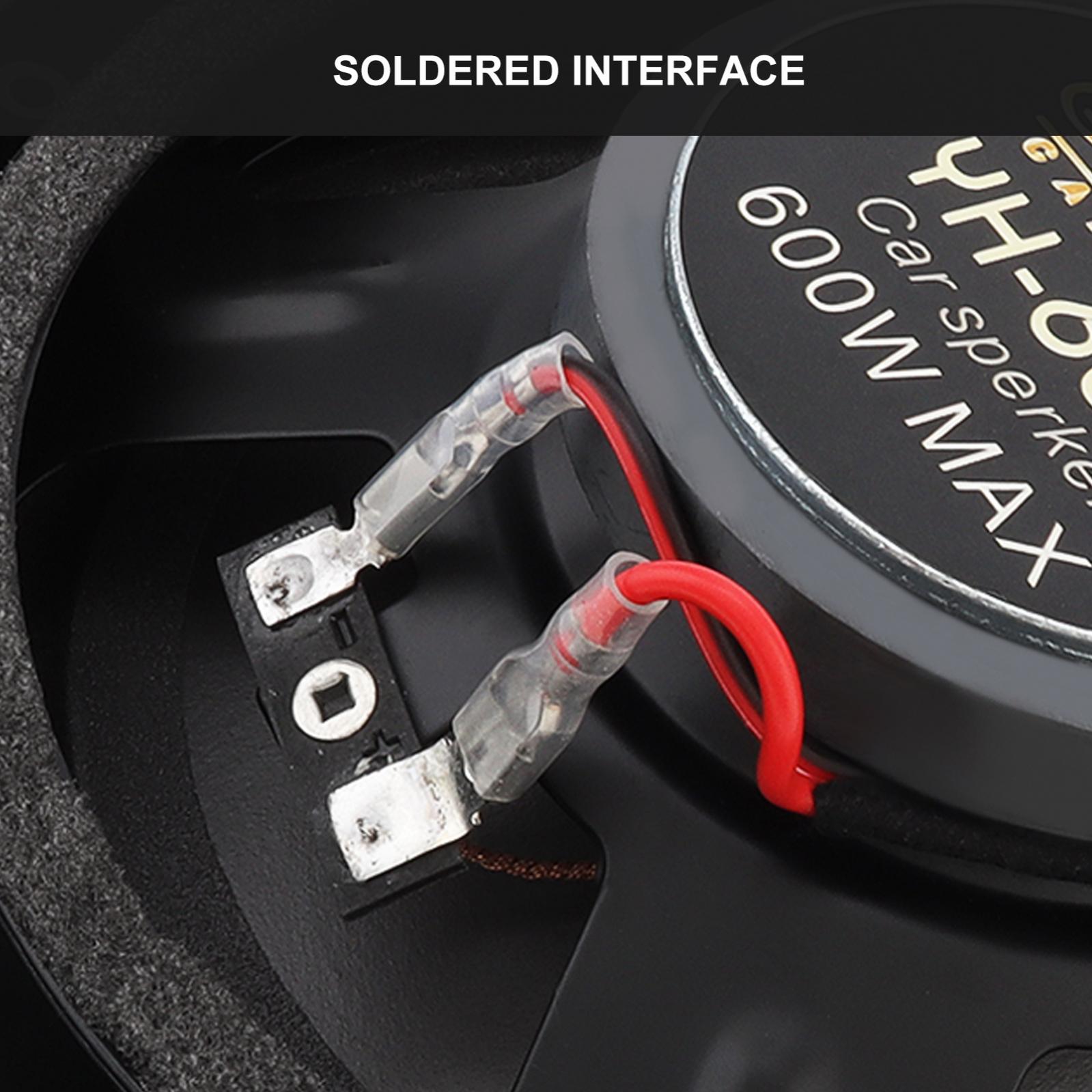 2pcs 6.5 Inch 600W 2-Way Car Speaker Auto Music Stereo Full Range Frequency Hifi Speakers Fit for Honda