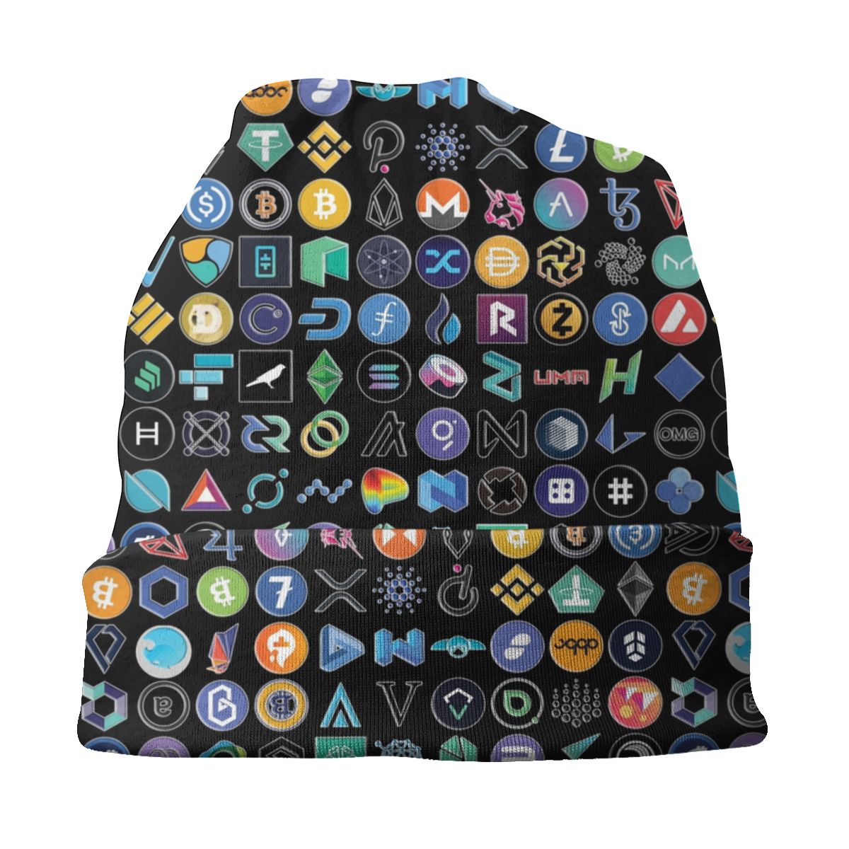 Bonnet Femme Knit Hat Hip Hop Crypto Coins Altcoin Blockchain Logo Beanie Cap Outdoor Bitcoin Ethereum Beanies Cap For Men Women