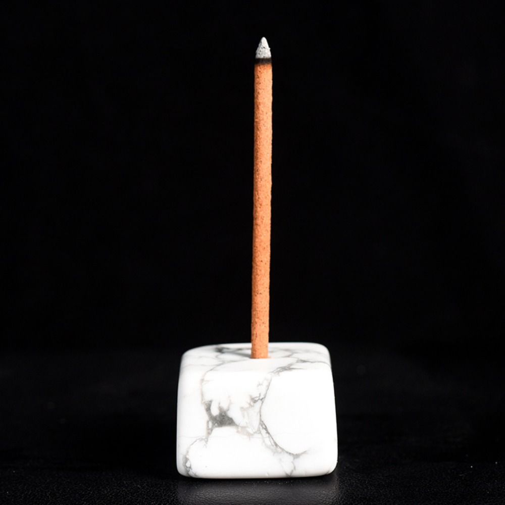 Incense Base Incense Holder Traditional Square Natural Crystal Stone Incense Sticks Burner Buddha Incense Ornaments Fresh Air