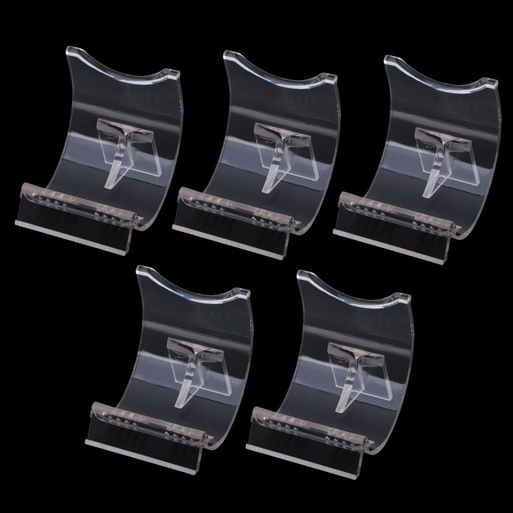 5-Pack Acrylic Display Stand Clear Holder Support Bracket for Lighter/ Jewelry / Watch - 5 X 5 X 4CM