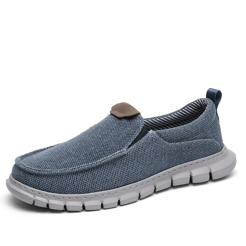 Men Canvas Shoes Fashion Mens Casual Shoes Light Non-slip Loafer Washed Denim Flat shoes Outdoor Sneakers Vulcanized Shoes 250225