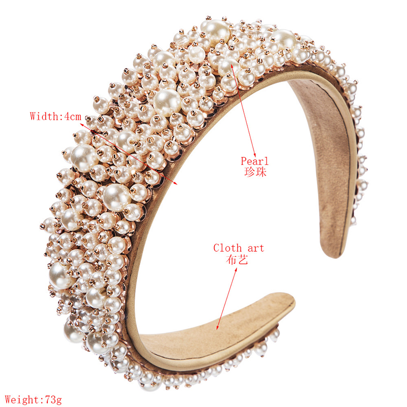 Wedding Headbands Handmade Beaded Pearl Hairbands For Women Hair Accessories Designer Hoops Bow Bridal Headwear Head Bands Clip