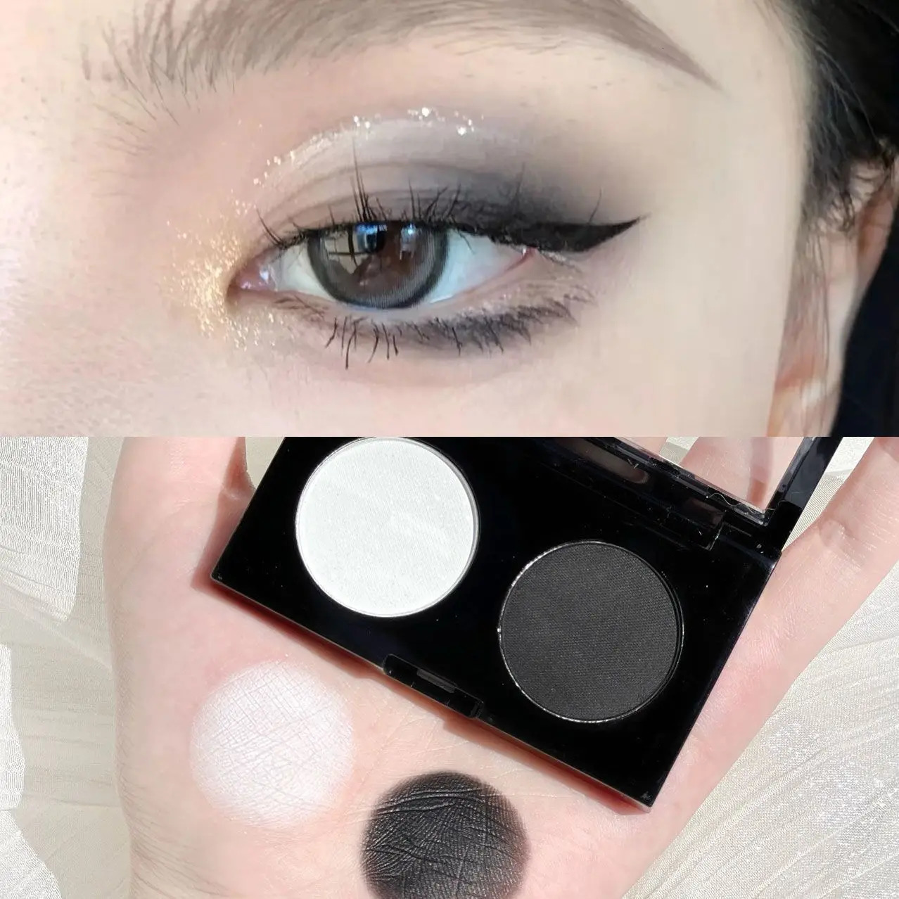 Taro Rose Tea Low Saturation Olive Skin Powder Brown Two-Color Eyeshadow Tray Monochrome Matte Pure Wind Earth Color 240624