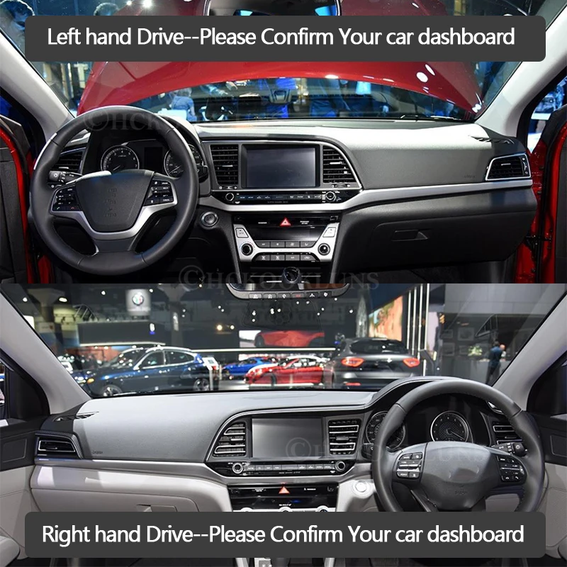 Dashboard Cover Protective Pad for Hyundai Elantra 2016 2017 2018 2019 AD Avante Car Accessories Dash Board Sunshade Carpet