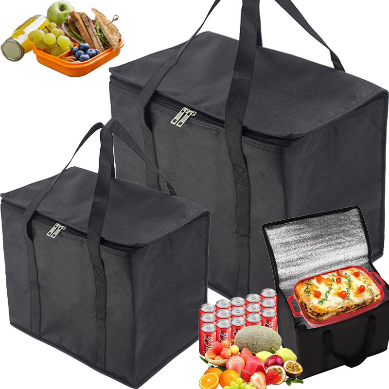 Reusable Insulated Lunch Bag Waterproof Cooler Bag Lunch Box for Kids Adult Collapsible Leakproof with Strap for Office Picnic