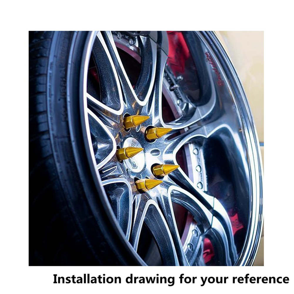 Blox 20Pcs 12X1.5 Or 12X1.25 Spiked Aluminium 60MM Extended Tuner Wheels Rims Lug Nuts Racing Jdm AF-550NSPK