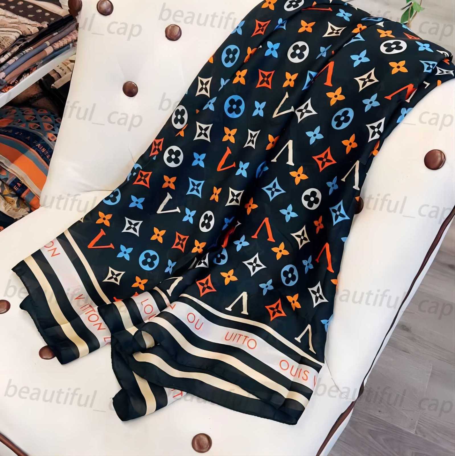 silk designers stole 180*90cm L women letter ring schal men bufanda Scarves head Classic highquality new 2024 Scarf Valentine's Day gift go wo