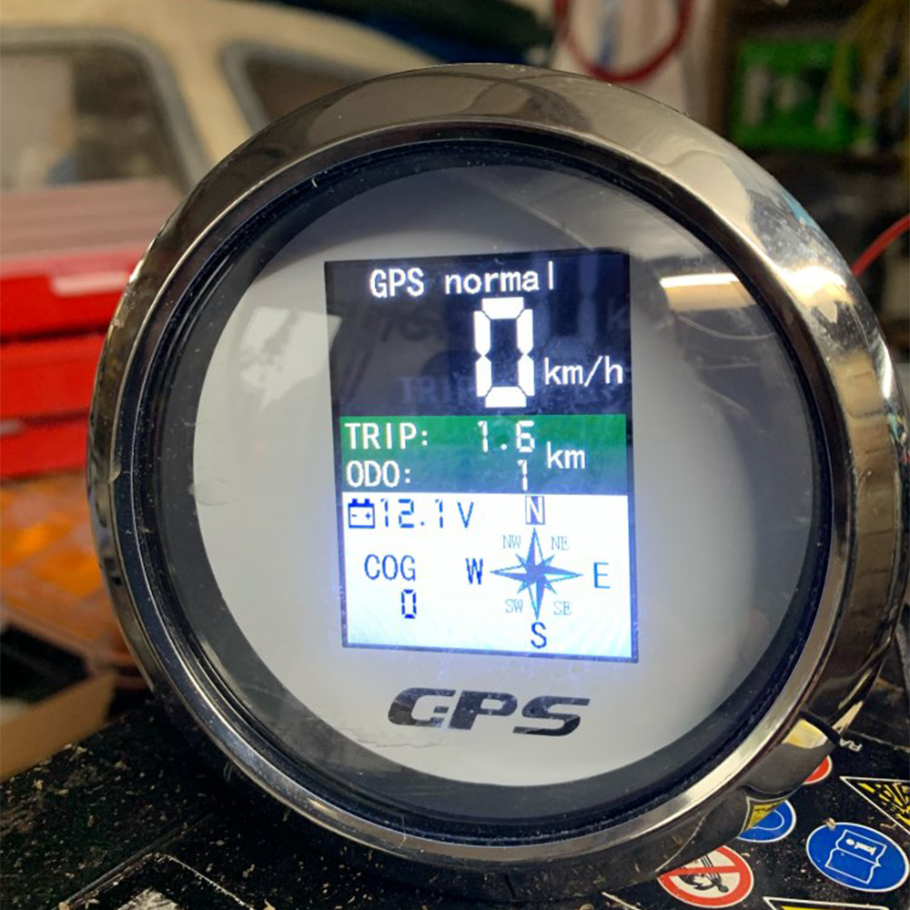 Universal 85mm Digital GPS Speedometer Odometer with GPS Antenna Waterproof TFT Screen Voltmeter for Boat Car Motorcycle 12V 24V