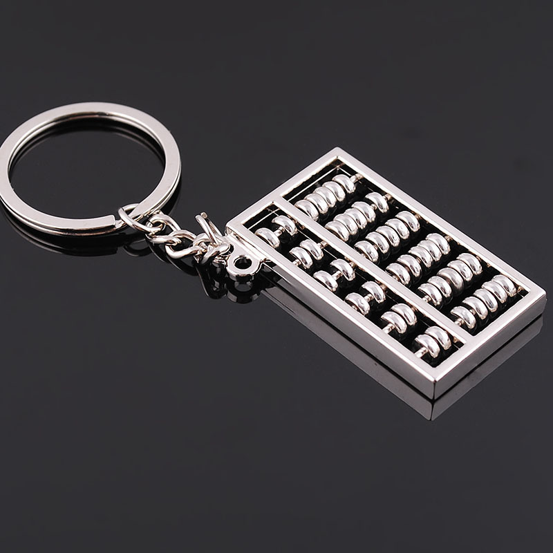 New Design Unique New Luxury metal Keychain Car Key Chain Key Ring Abacus chain color pendant For Best Gift wholesale