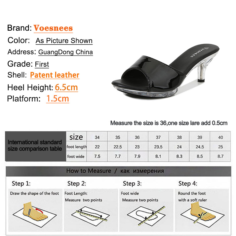 Transparent High-Heel Sandals: 6.5CM Platform Summer Slides for Women, hot 2024 Collection