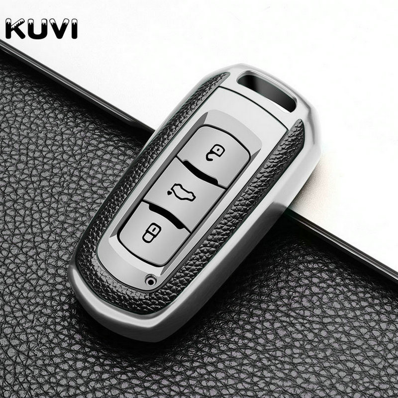 Leather TPU Car Smart Key Cover Case Shell Fob For Geely Atlas Boyue NL3 EX7 SUV GT GC9 Emgrand X7 Borui Auto Holder Accessories