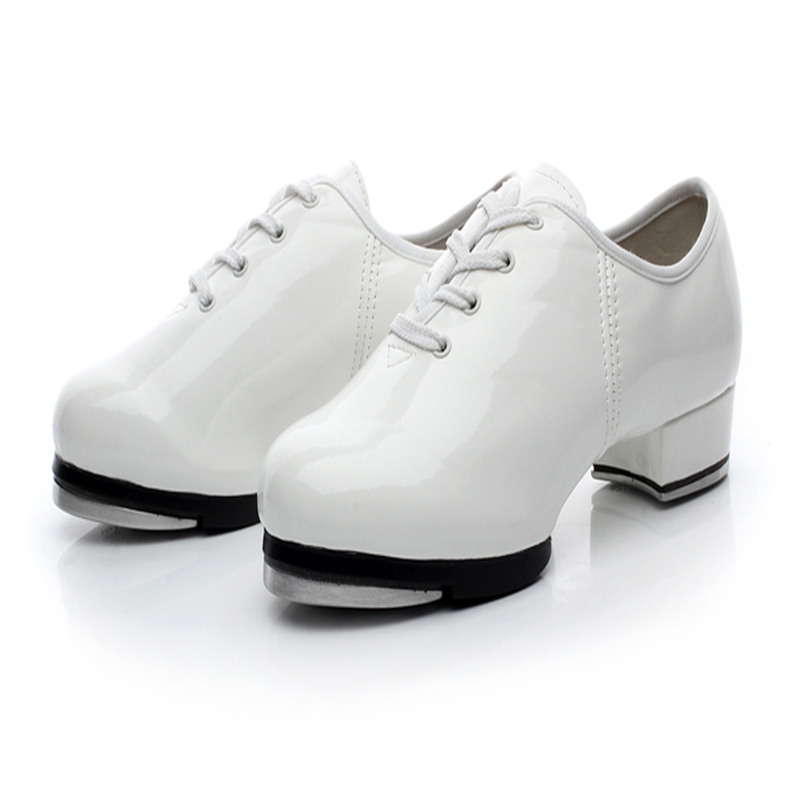 Tap Shoes Square Dance Shoes Children Men And Women Style Dancing Shoe Aluminum Alloy Tablets High-quality Light Leather PU HOT