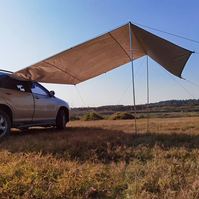 Portable Campin Shelter, Car Side Awning RV Sun Shade Sail Canopy Roof Top Tent for Caravan, Outdoor, SUV