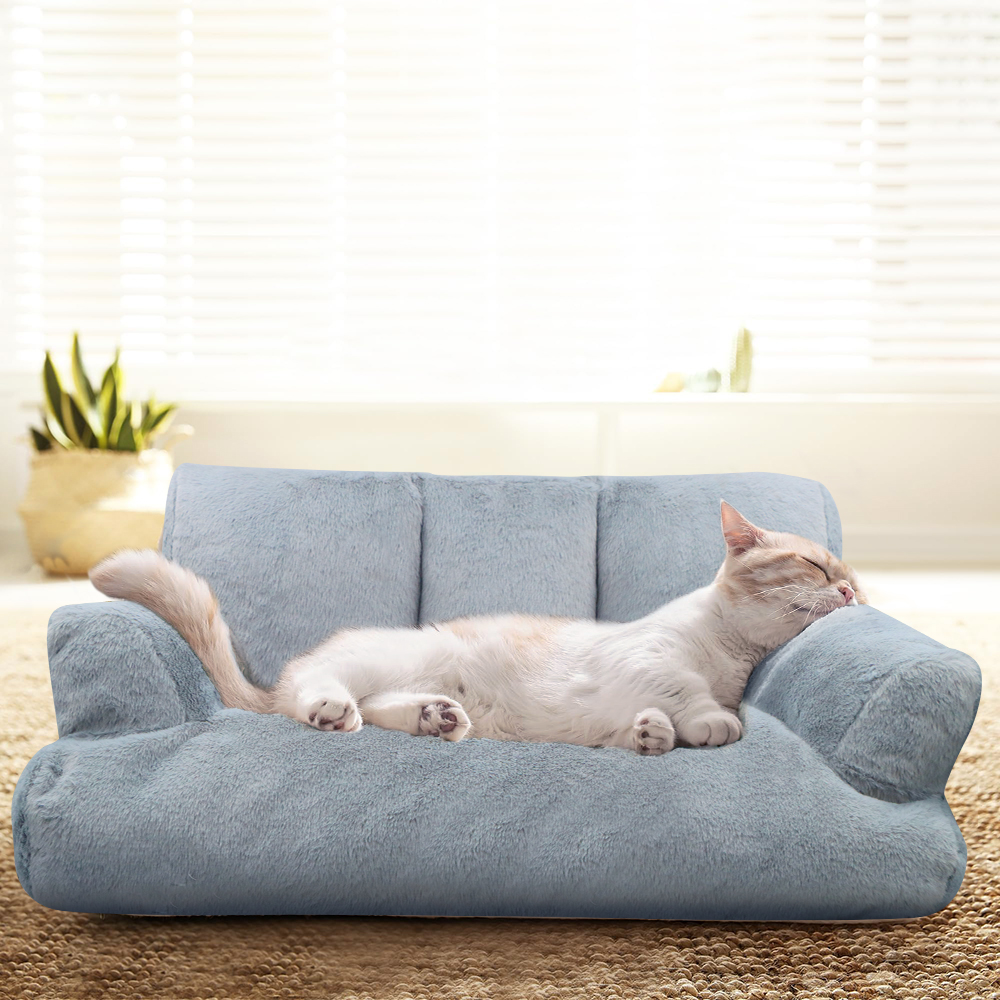 Cat Sofa Pet Couch Bed Winter Warm Nest Kitten Bed for Indoor Cats Small Medium Dogs Comfortable Plush Puppy Bed Pet Supplies