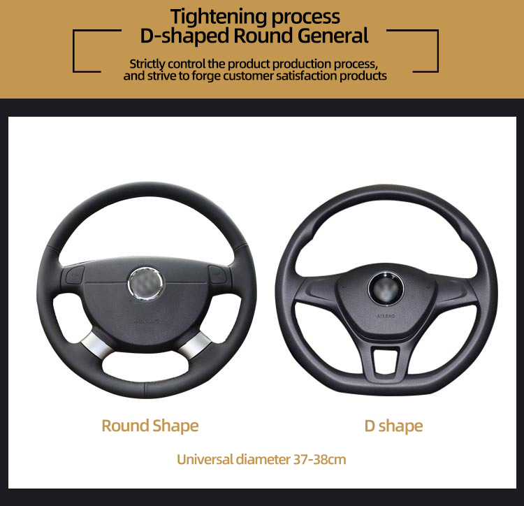 Car Steering Wheel Cover Without Inner Ring Leather Embroidery color Diamonds For Mercedes-BenzA-Klasse For bmw-3 Series
