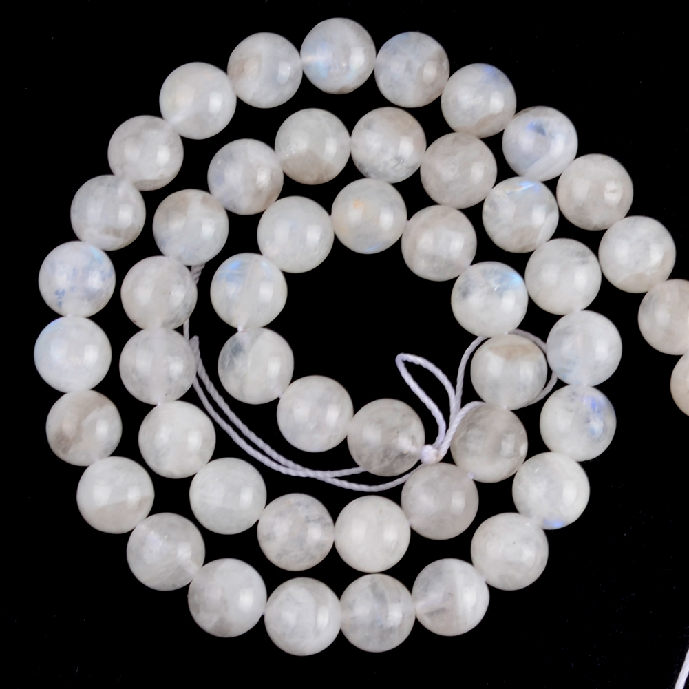 Natural Blue Moonstone Stone Round Gemstone Loose Spacer Bead For Jewelry Making 6/8/10/12mm DIY Bracelet Necklace