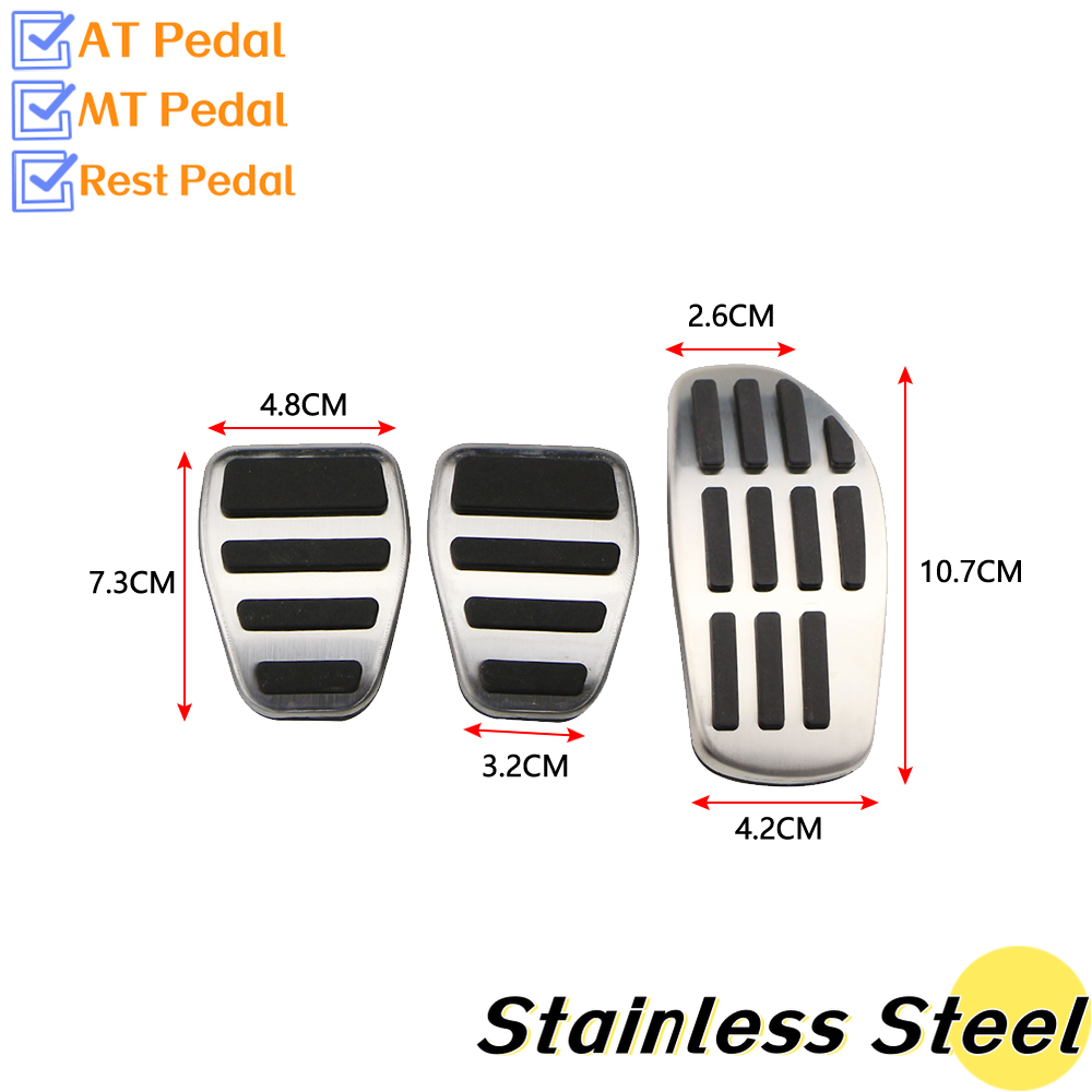 Car Pedal Pad Cover For Nissan X-trail T32 Qashqai Rogue Sport J11 For Renault Kadjar Koleos QM6 MT AT Fuel Brake Footrest Pedal