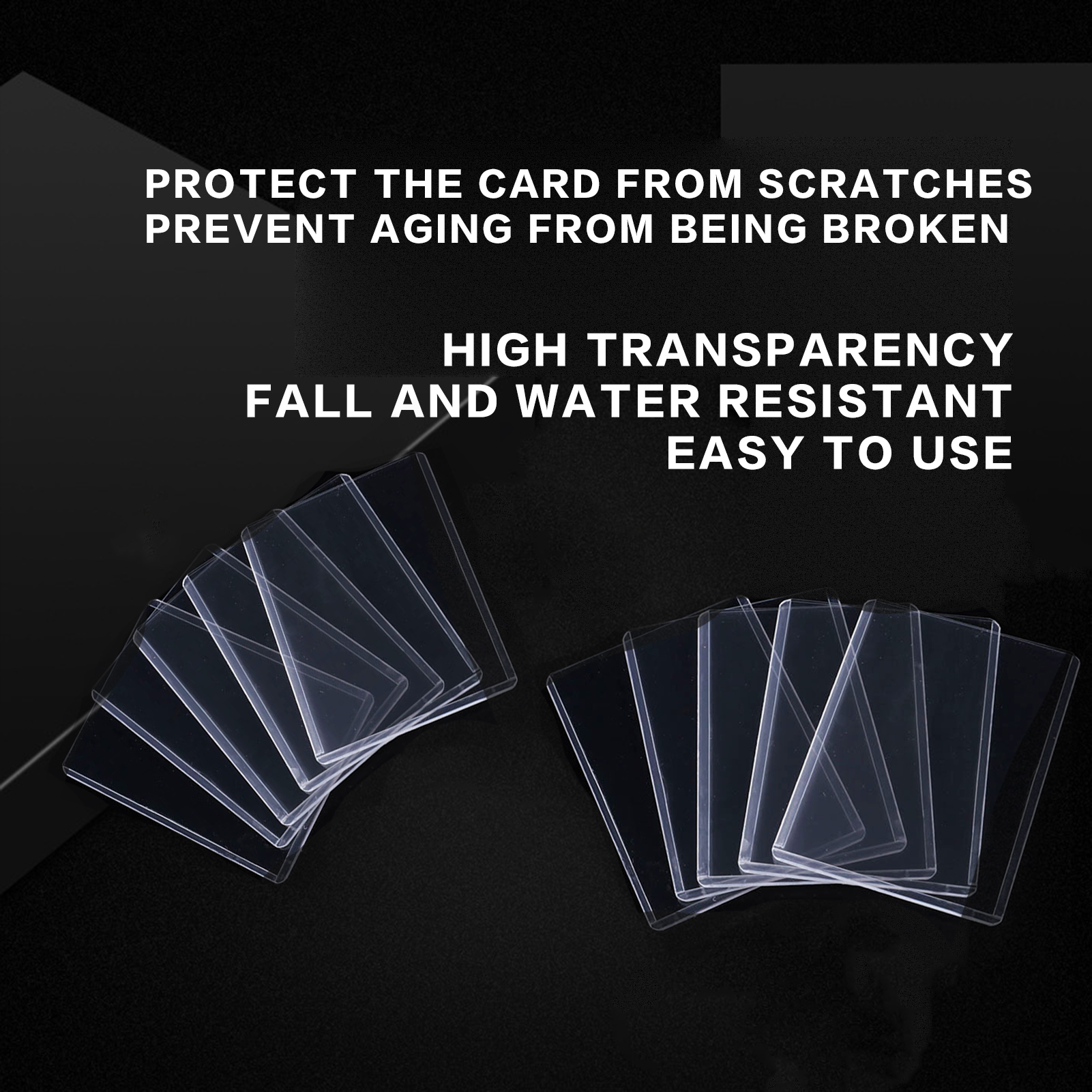 5pcs Clear Trading Card Hard Case Baseball Card Holder Cases Collectibles Fit for Standard Sports Cards