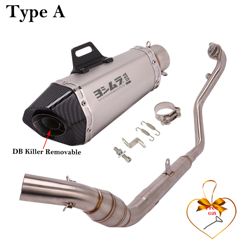 Full System For Cfmoto NK250 250SR 250SS NK300 300SR 300SS Motorcycle Muffler Exhaust Muffler Escape Front Mid Connect Link Pipe