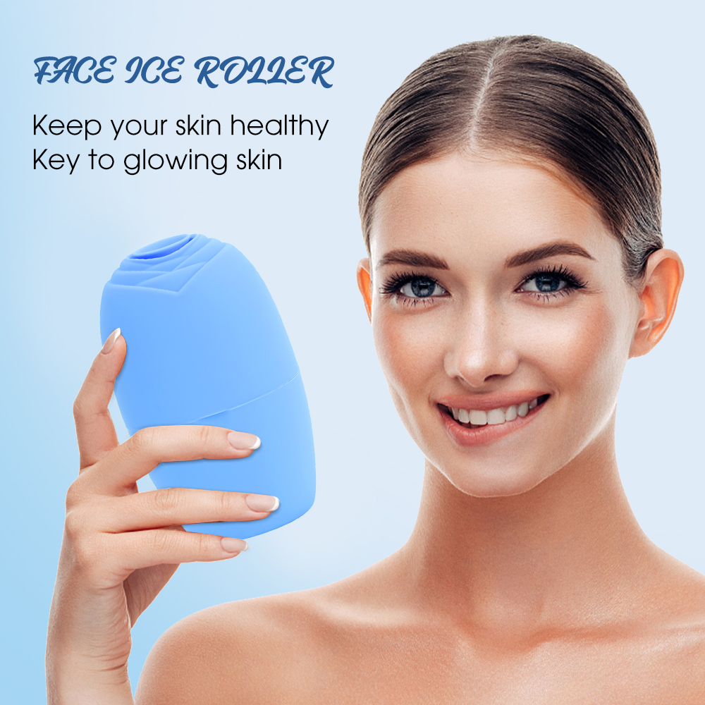 Silicone Face Eyes Ice Roller Anti-Wrinkles Reduce Dark Circles Edema Shrink Pores Tighten Skin Facial Care Beauty Massager Tool