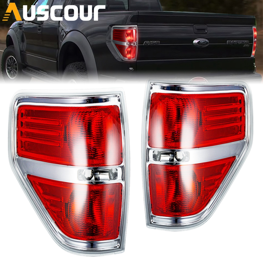 1pcs Driver Side Silver Frame Tail Light Rear Brake Lamp For Ford F150 SVT 2009-2014 Styleside