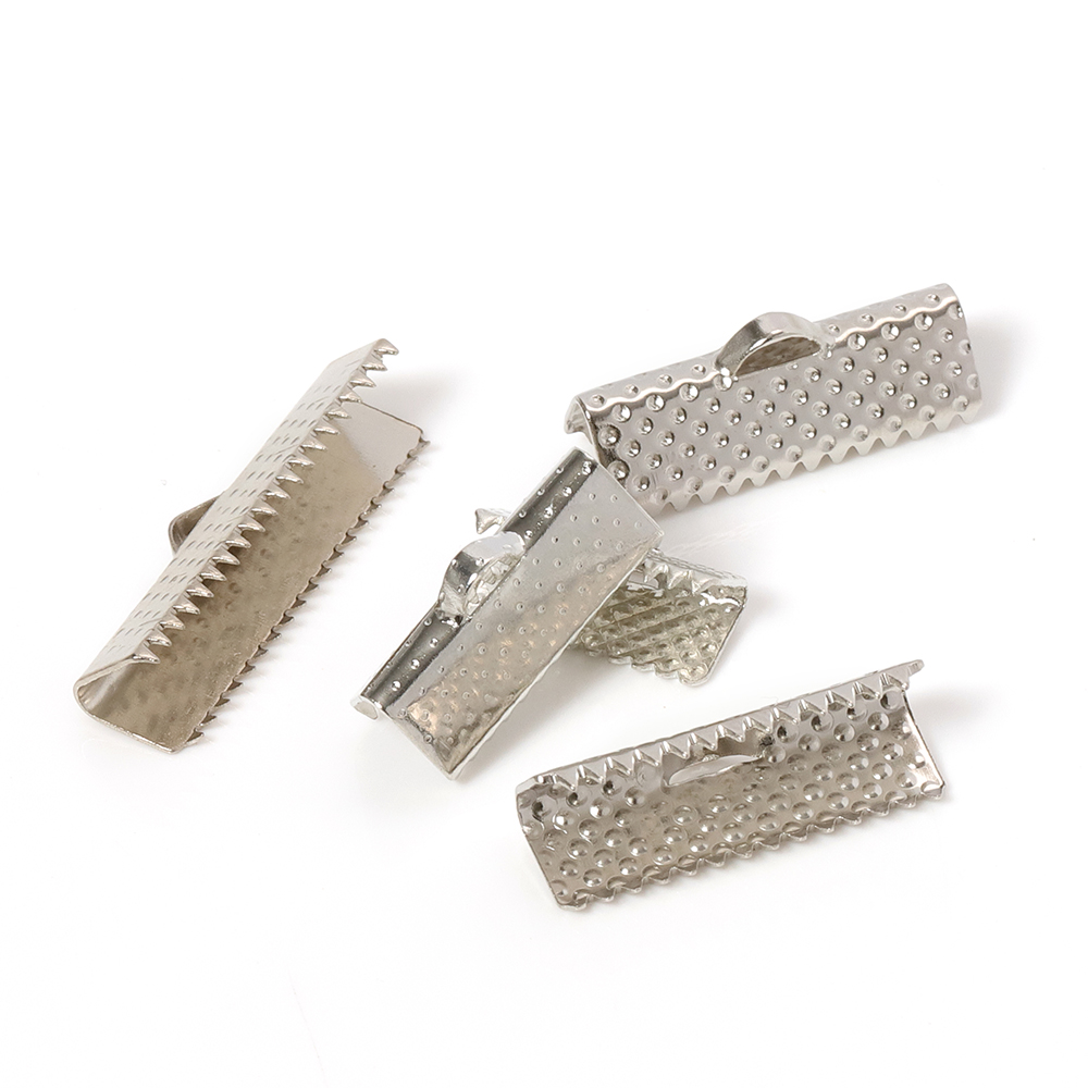 100pcs Fastener Clip DIY Clasps Cord Crimp End Beads Buckle Tips Clips for Jewelry Making Findings Necklace Bracelet Connectors