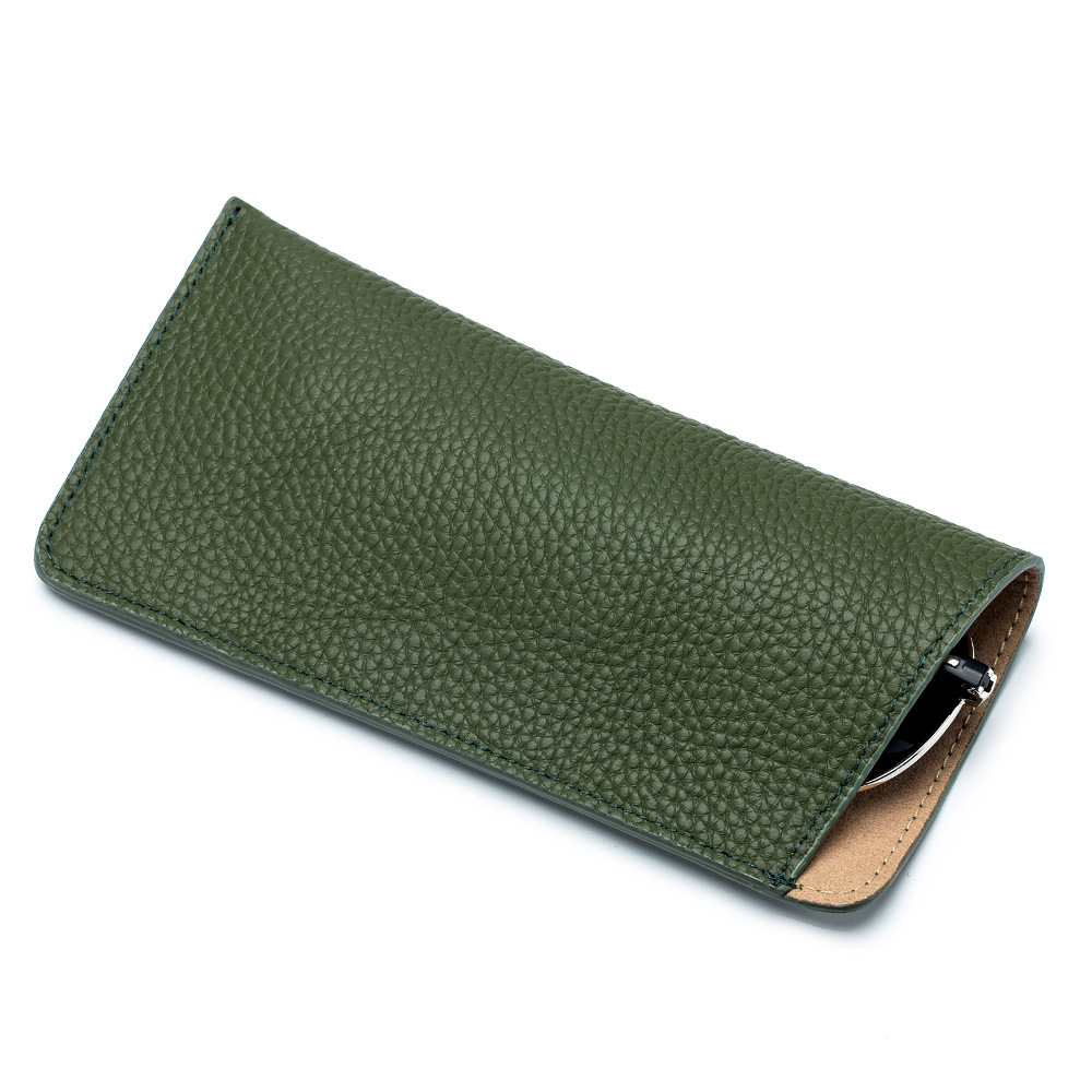 New 2022 Glasses Bag Soft Genuine Leather Sunglasses Bag Portable Men And Women Sunglasses Protective Cover