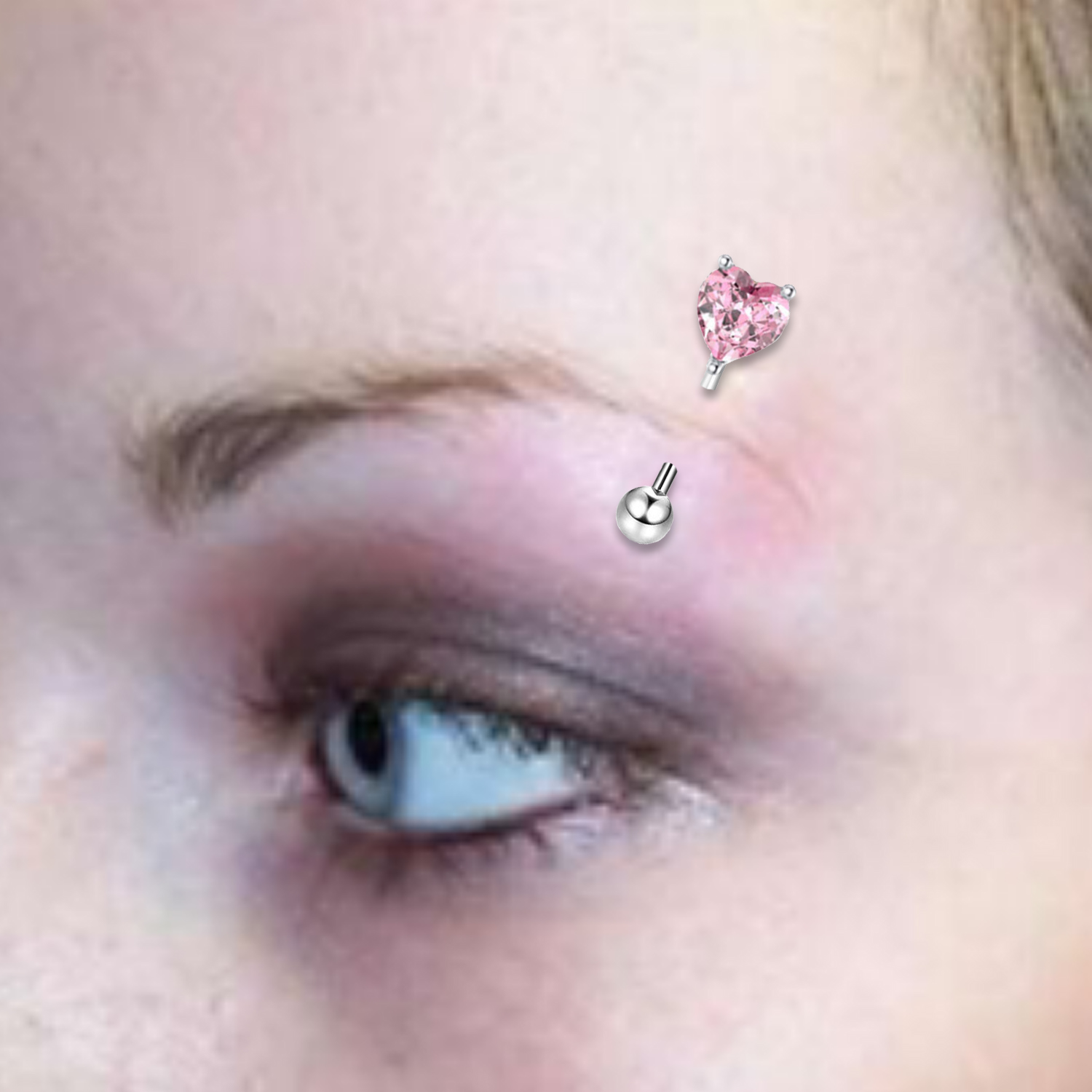 Heart Eyebrow Piercing Set Crystal Curved Barbell Piercing Flower Rook Earring Bulk Star Eyebrow Ring Color Earring