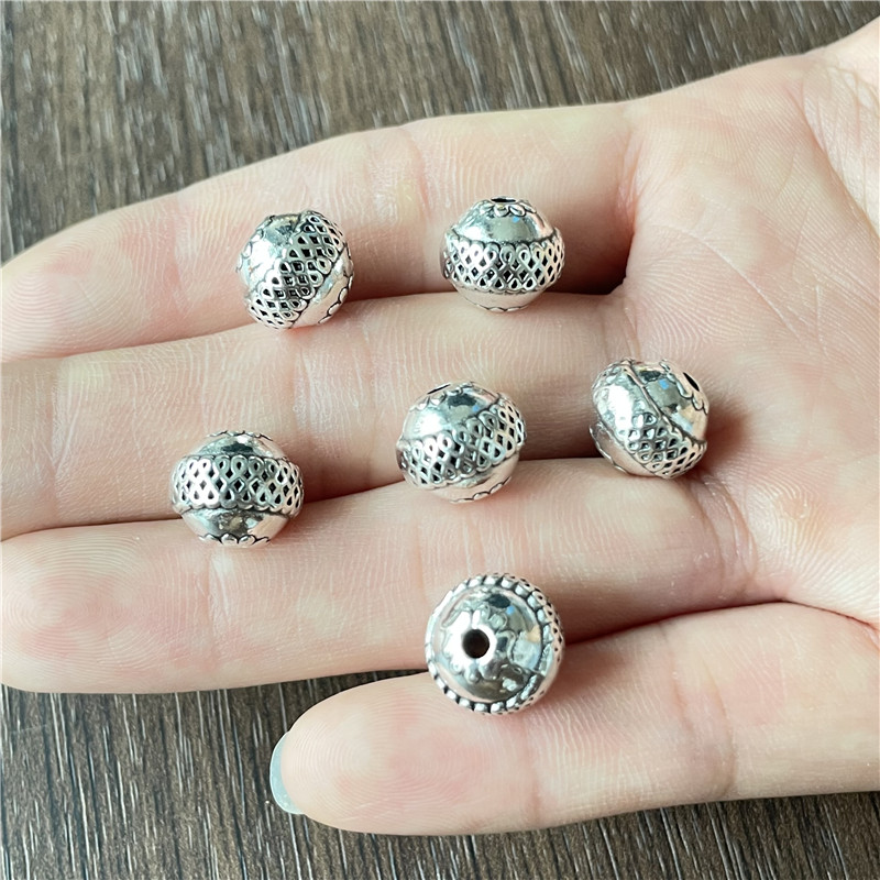JunKang new 2021 metal bear paw circular spacer bead gasket DIY jewelry crafts connector making accessories