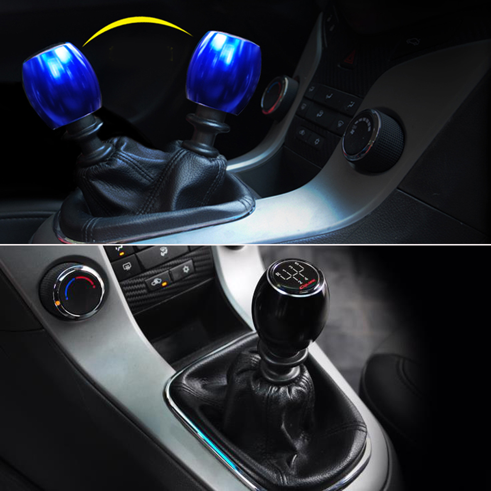 Aluminium MT Manual Car Lift Up Reverse Shift Gear Knob 5 Speed 6 Speed Gear Sticker Lever Shifter Ball