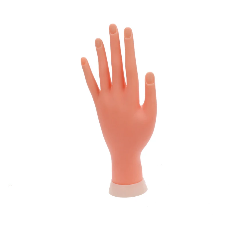Flexible Positioning Silicone Left Hand Model Nail Enhancement Training Artificial Hand Nail Display Hand For Practicing Nails