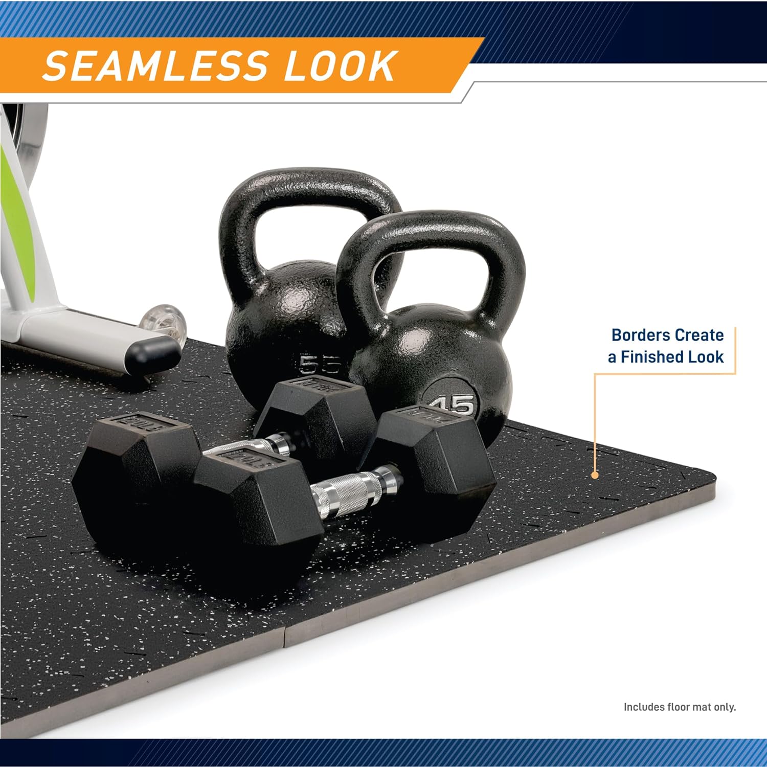 Marcy Interlocking Dual Density Rubber Top EVA Foam Home Gym Floor Mat for Exercise Equipment & Accessories MAT-40