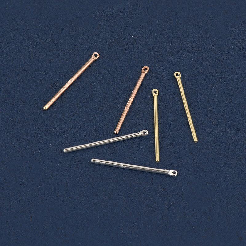 Sinya Au750 Jewelry DIY Accessories 18k Solid Gold Findings Components Earring Post Necklace Plugs Needle Pin For Design Making