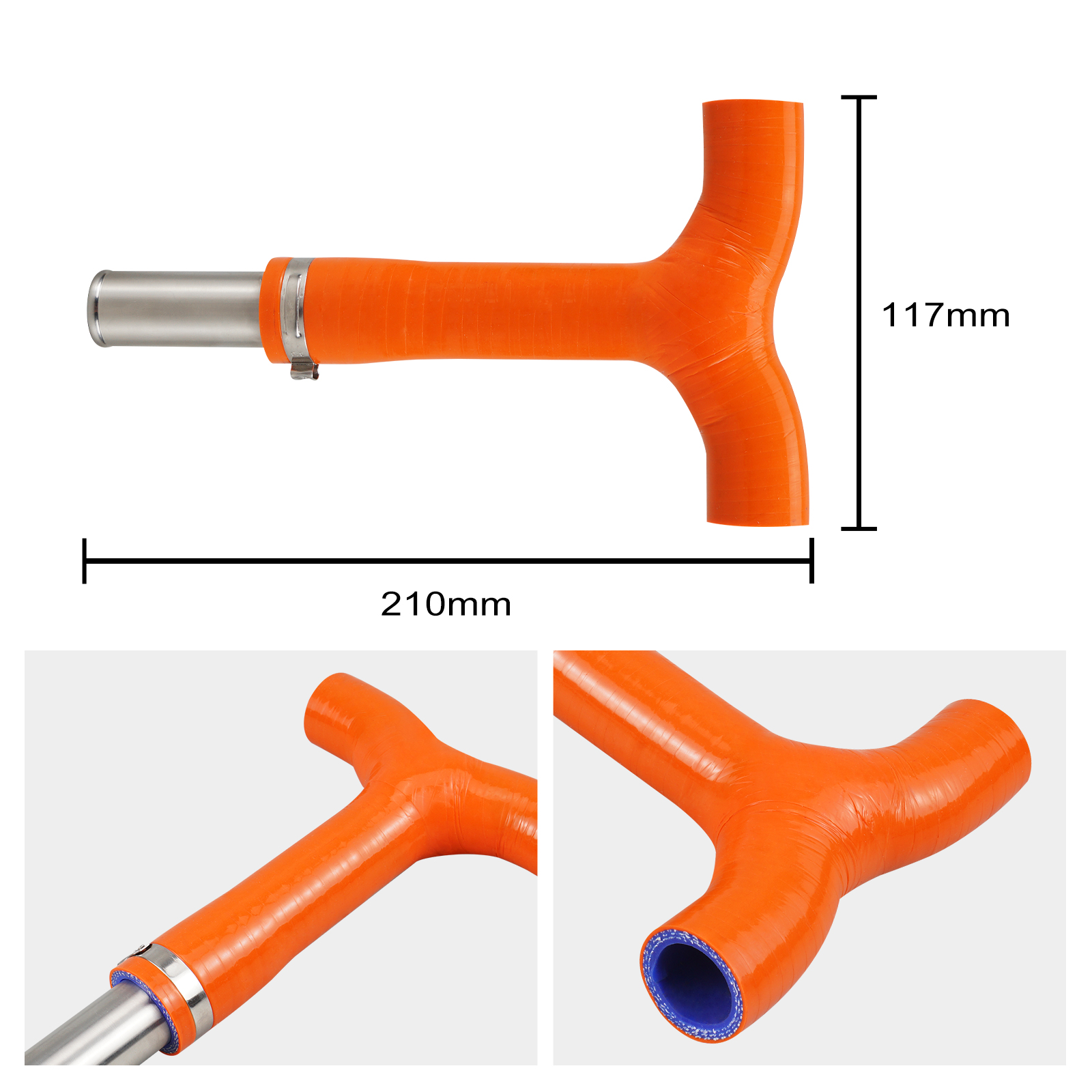 210MM Frame T-Piece Radiator Hose Kit For Husqvarna TE 300 TEi 300 FE 450 250 350 2024 TX 125 250 350 450 FX TC FC 2023-2024