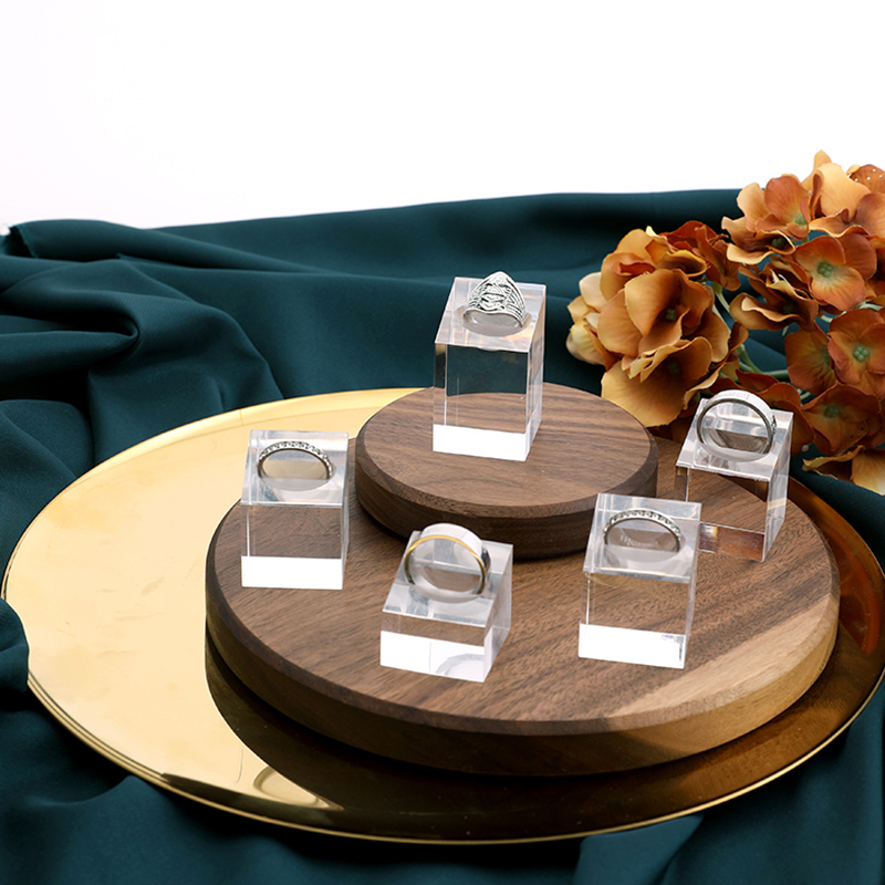 Acrylic rings display stand for ring holder jewellery jewelry organizer stands holders set case for lady's men's rings display