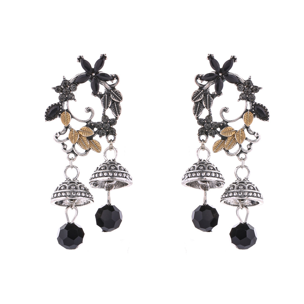 Indian Tribal Jhumka Big Earring Dangle Drop Earring Carved Flower Gypsy Earring For Women Boho Vintage Egypt Thailand Jewelry